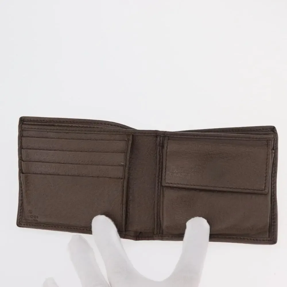 Gucci GG Supreme Web Compact Wallet Beige